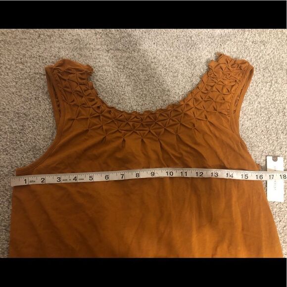 NWT ANTHROPOLOGIE Maeve Justin Smocked Top Blouse in Honey Size XS - Picture 11 of 15